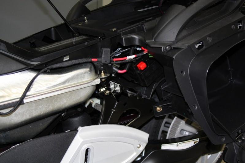 Battery location under seat.