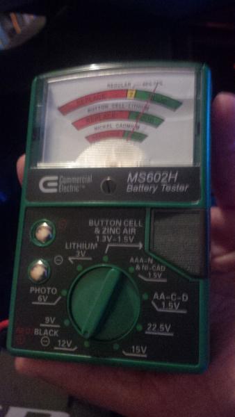 Battery Tester shows status as good
