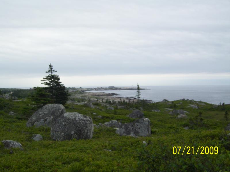 Beach shot toward Peggy's Cove lighthouse.