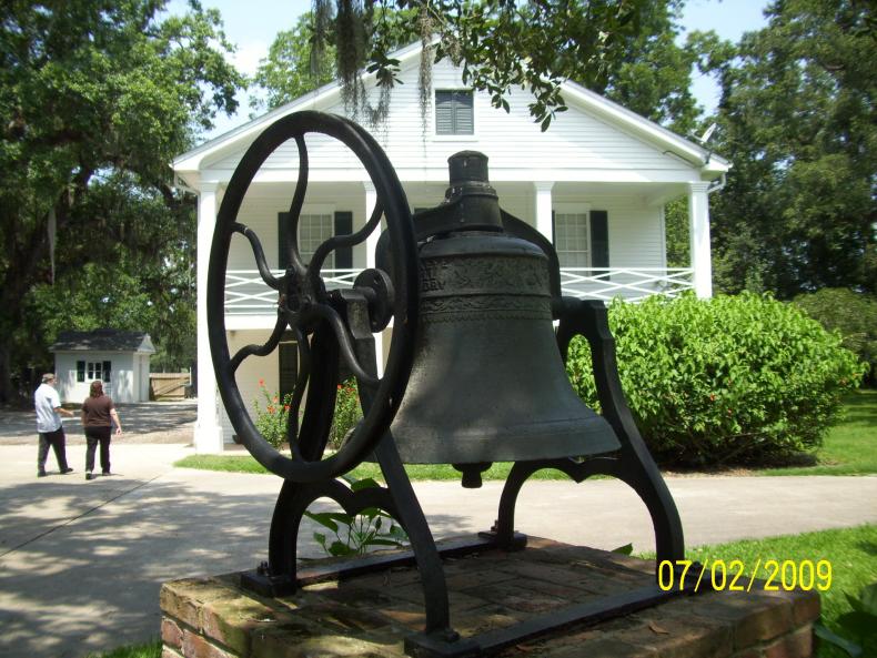 Bell; used to begin and end the day on the plantation.