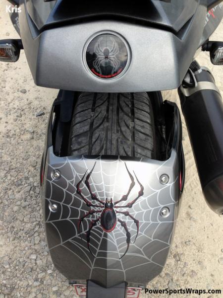 bellerdine over vinyl cut web- Rear fender with our BRP emblem cover.