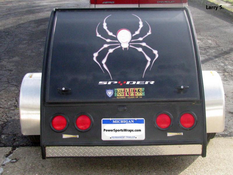 Bellerdine spyder trailer - Custom size decals, lettering or graphics we build to to your desire.. 814-838-6377