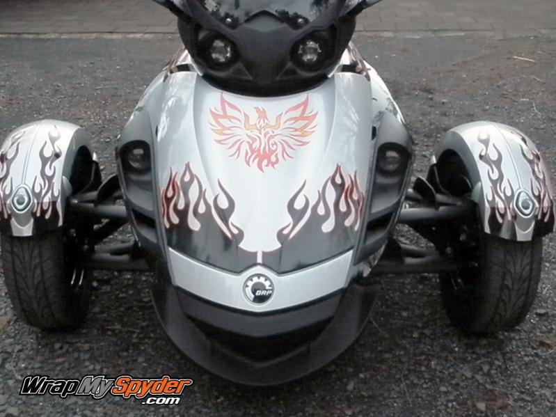 Best Flame and phoenix Spyder flame kit available in many colors on www.wrapmyspyder.com