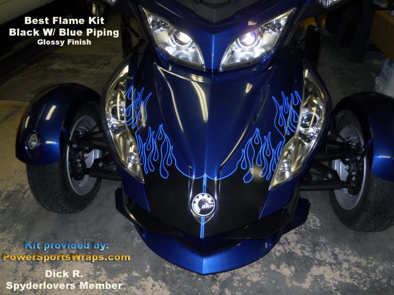 Best Flame RT  Blue piping- This is our Best Flame kit produced in Black with Blue piping. It is available in many color combos and this combo looks g