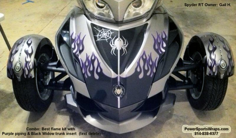 Best flame w Black Widow RT trunk insert- Special Thanks to Spyderlover Gail H. for sending us some photos of her RT.  It looks super cool.
