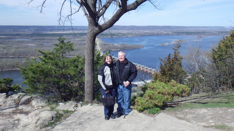 Beuna Vista Park overlooking the Mississippi River valley near Alma, WI