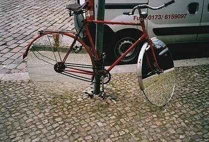 Bike with glass wheels