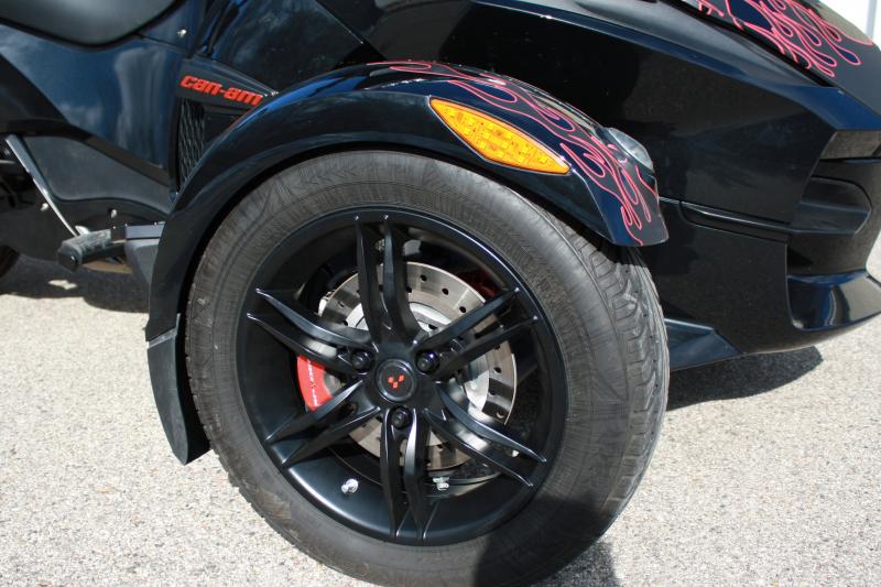 Black powder coated rims