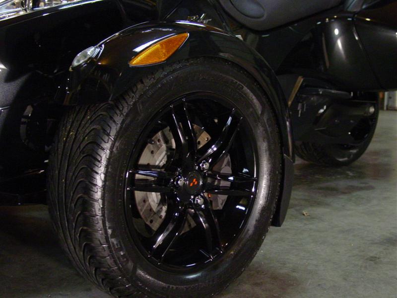 Black powder coated wheels-wet black powder coat.