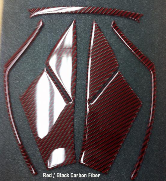 Black - Red Carbon Fiber- Dash Sample