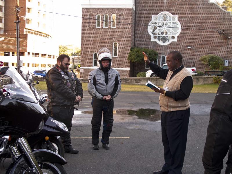 Blessing the bikes, KoB Rally 2012, Hot Springs, AR