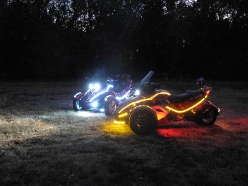 Both Spyders lit up