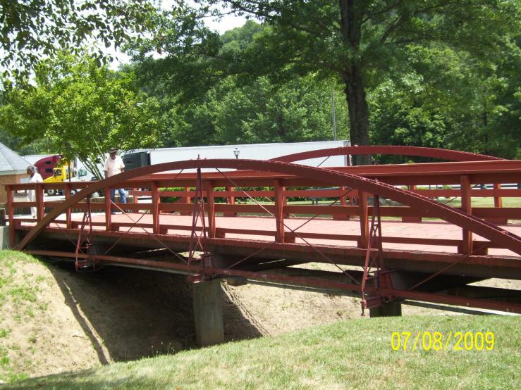 Bow String Truss bridge at VA welcome center on I-81.