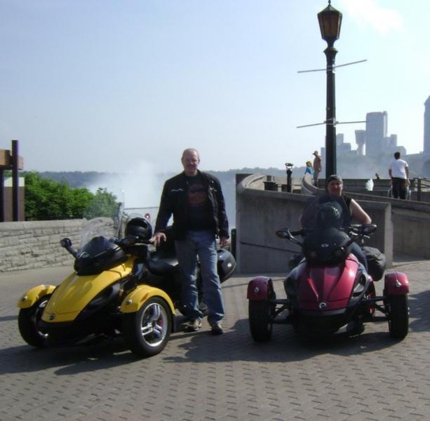 Brian and I at Niagara Falls with our spyders
