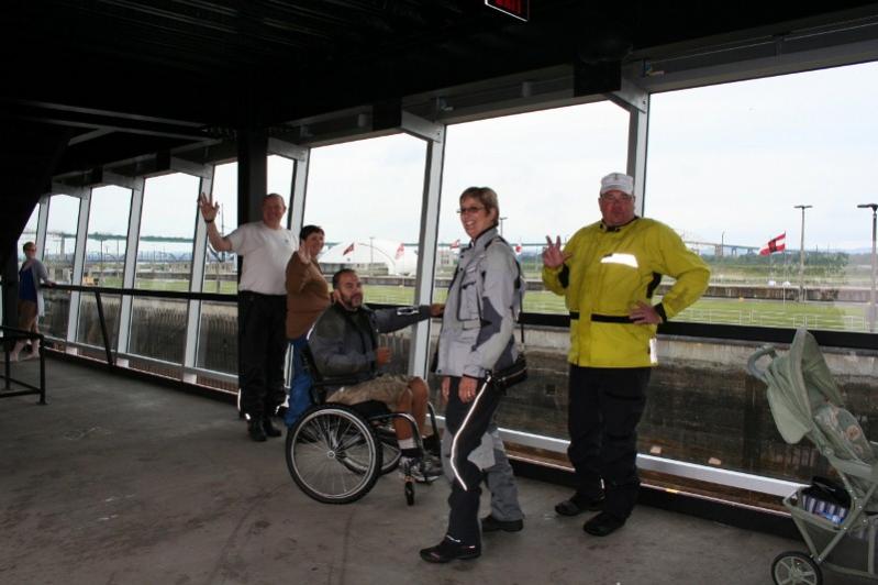 Brian, Deb, Seth, Ann, & Joe waiting for the ship to come in...to the locks!