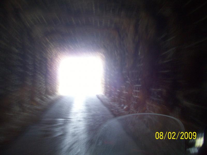 Bright light at the end of the tunne.