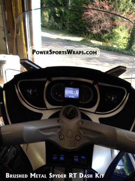 Brushed Metal  Spyder RT dash kit