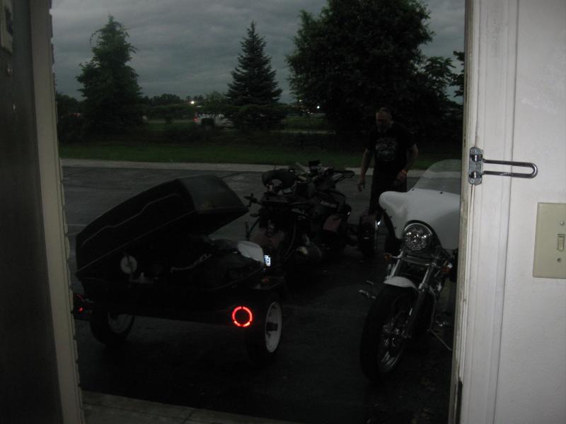 Butch loading up the trailer and Spyder.