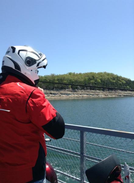 Butch on the ferry.