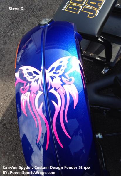 Butterfly Fender stripe: We designed this fender kit to help bring the kit all together on the bike. It's a great touch that really adds to the look o