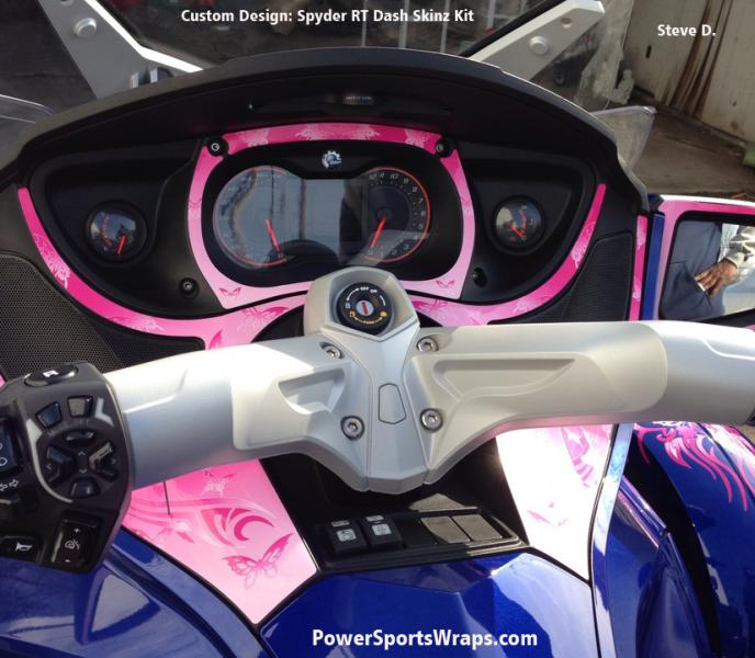 Butterfly Spyder RT Dash Skinz kit. Our customer wanted a matching RT dash skinz kit & this is what we created for him. Dash skinz are produced on our