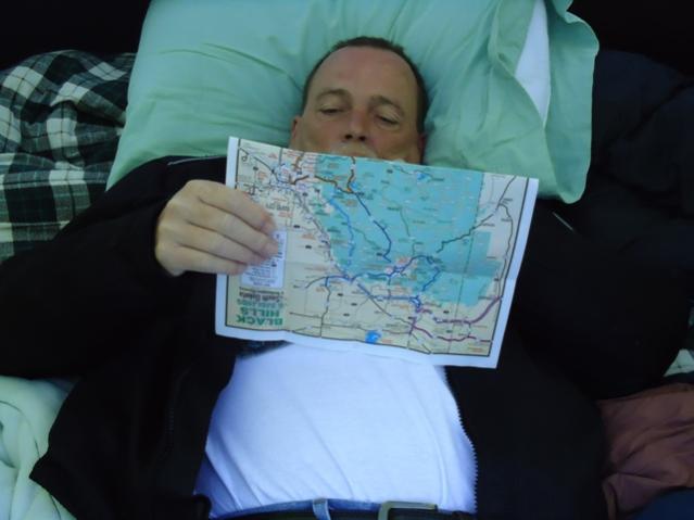 C studying the route we were going to take one day!