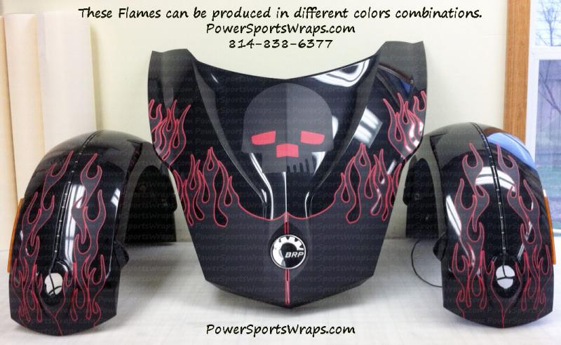 Can- am Spyder RT flames for Frunk, Fenders & RT 622 trailer... ONLY from PowerSportsWraps.com 814-838-6377