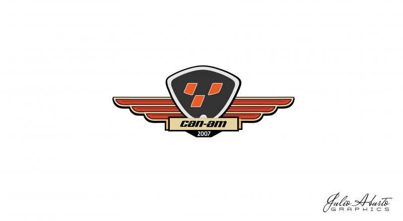 canam badge 2 white