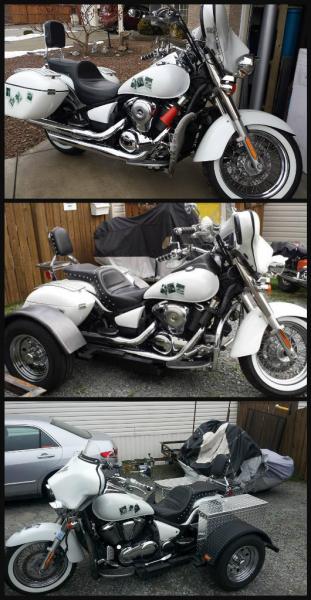 Casey collage. My 2009 Kawasaki Vulcan. Over the years, due to a motorcycle accident (which caused the transformation from my 07 to my 09 to look simi