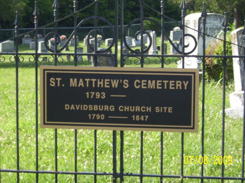 Cemetery behind the church in New Market, VA.
