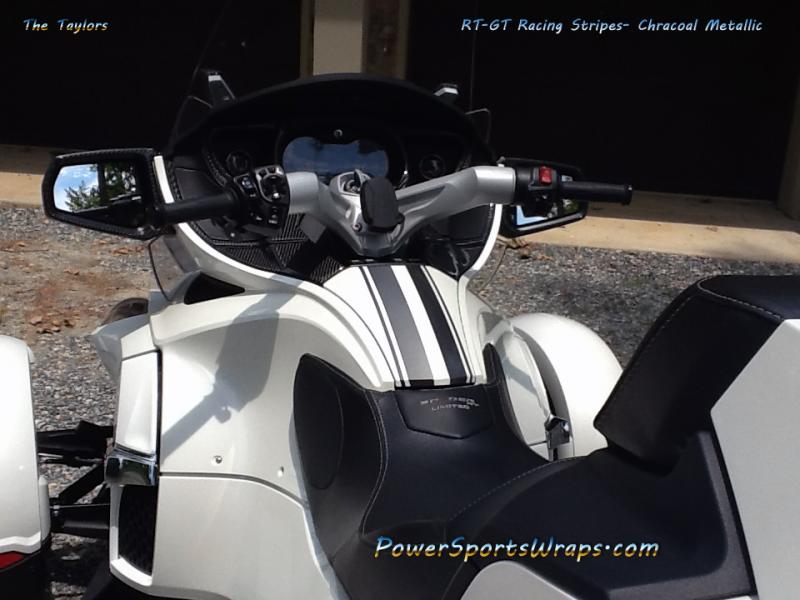 Charcoal metallic stripes