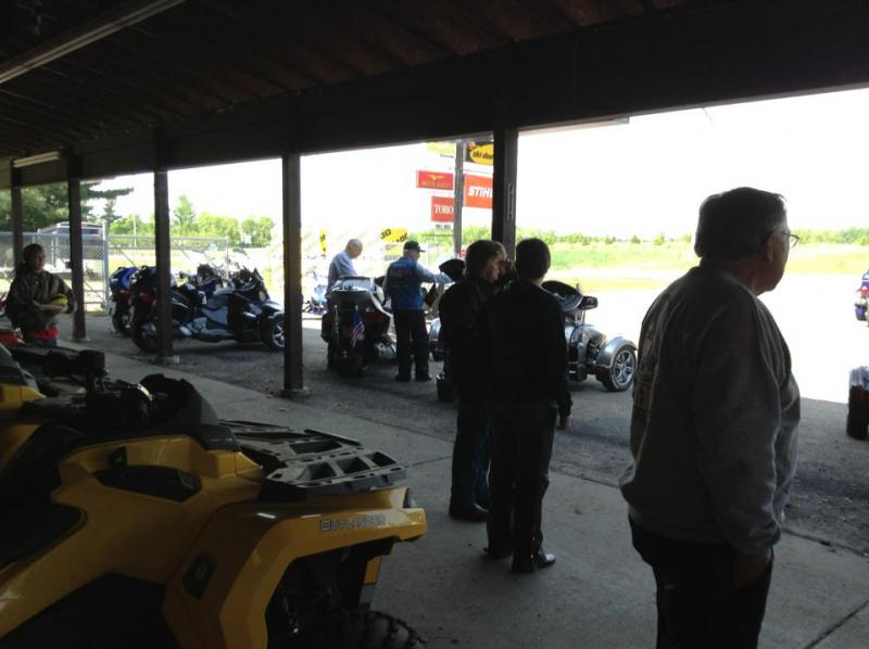Chatting before the ride at Caswell's.