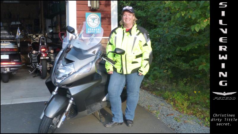 Christine and her bike.