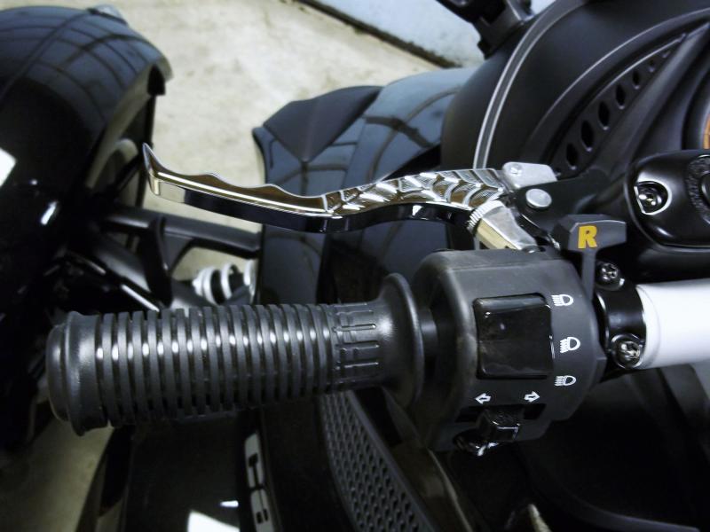 Chrome 3D Web Clutch Lever