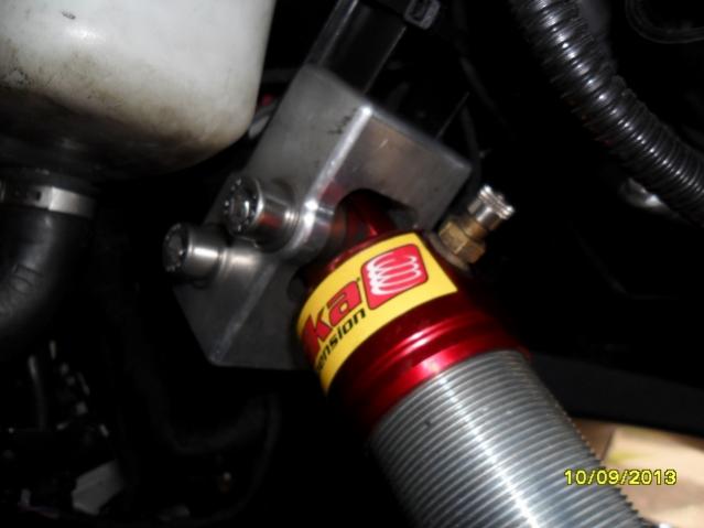 Close up view of the rear of the Pitbull relocators in place Note - Bolts go in from the rear and the thread is at the front (Same on both sides)