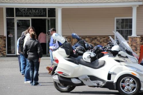 Coffee and donuts.  Waiting for a few stragglers....actually waiting for it to warm up a bit.