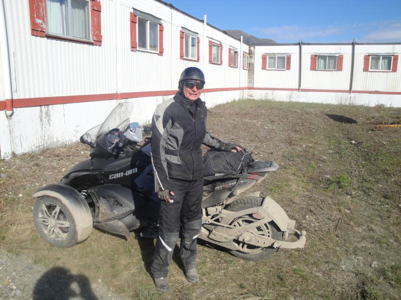 Coldfoot Camp - One dirty biker!