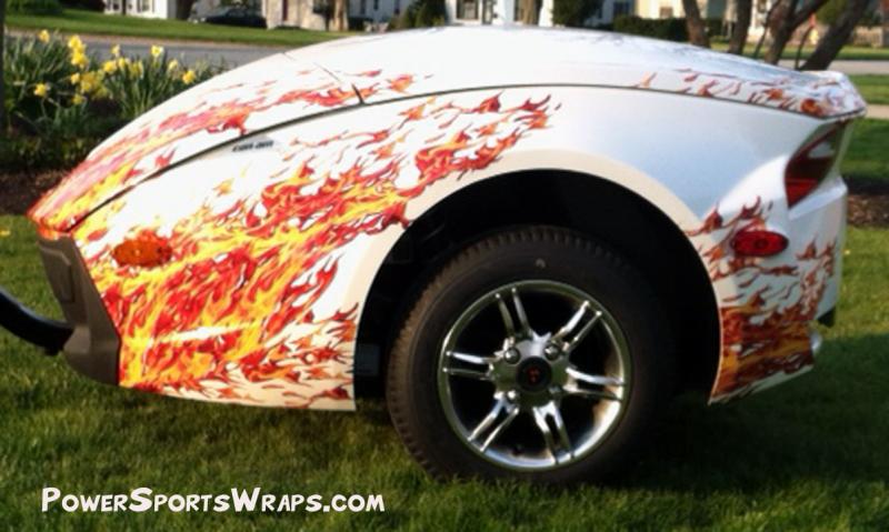 Complete custom flames installed here onsite for fastfraser. Dan traveled from Canada to have us produce and install this flame kit.