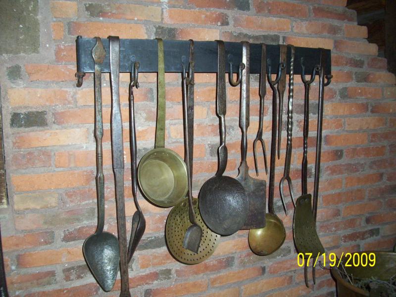 Cooking impliments all authentic at L'Habitation.