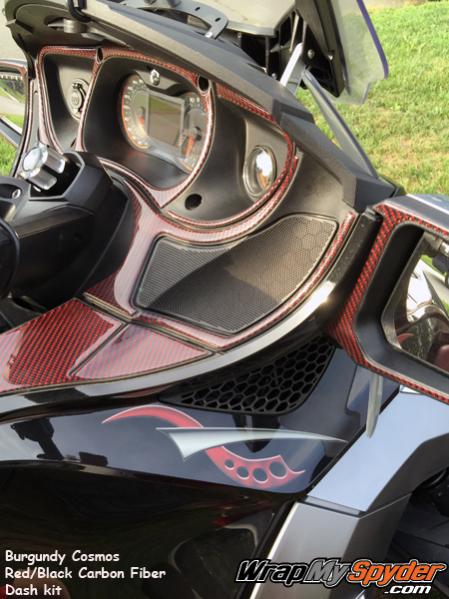 Cosmos Burgundy with Red/Black carbon fiber dash kit