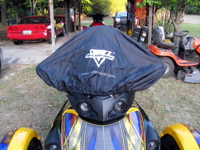 Cover placement to make it fit with Givi screen and no back rest