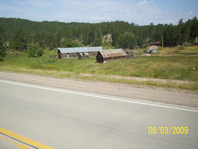Custer, SD a small town. Rural scene.