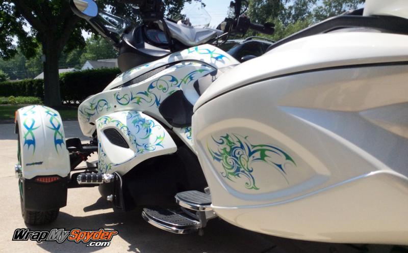 Custom tribal dragon theme using Ferrari Green and Blue tones