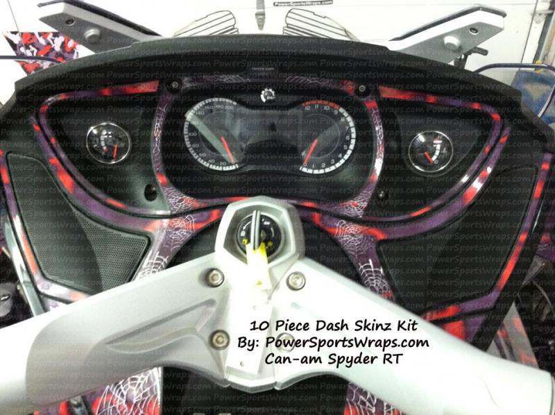 Dash Skinz Spyder RT tag-  This is our new alternative to a Dash kit.  We call them Dash skinz & they can be totally custom and they will be priced le