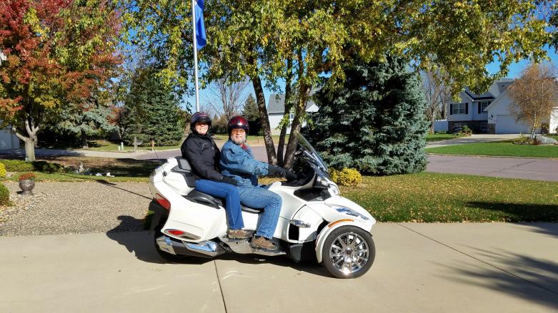 David and Sharon heading out for first couple ride 22 Oct 2016