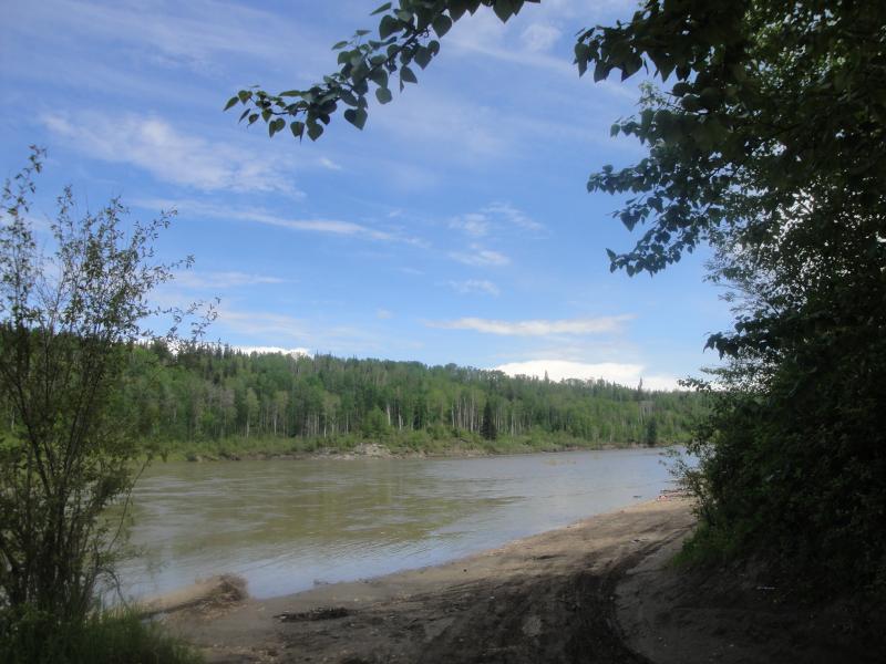 Dawson Creek B.C. to Jasper, Alberta -  River near Dawson Creek