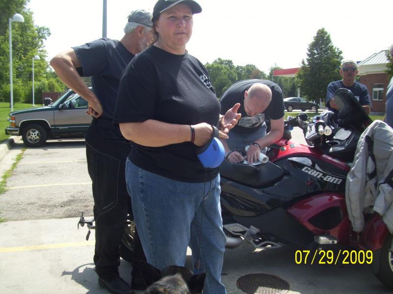 Deb and husband Brian signing.