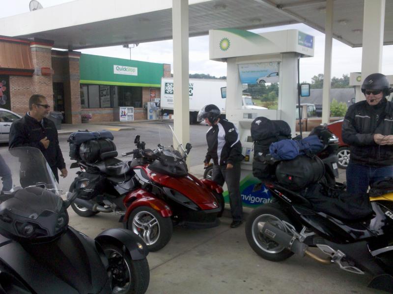 Deb, Brian & Lamont at the fuel stop