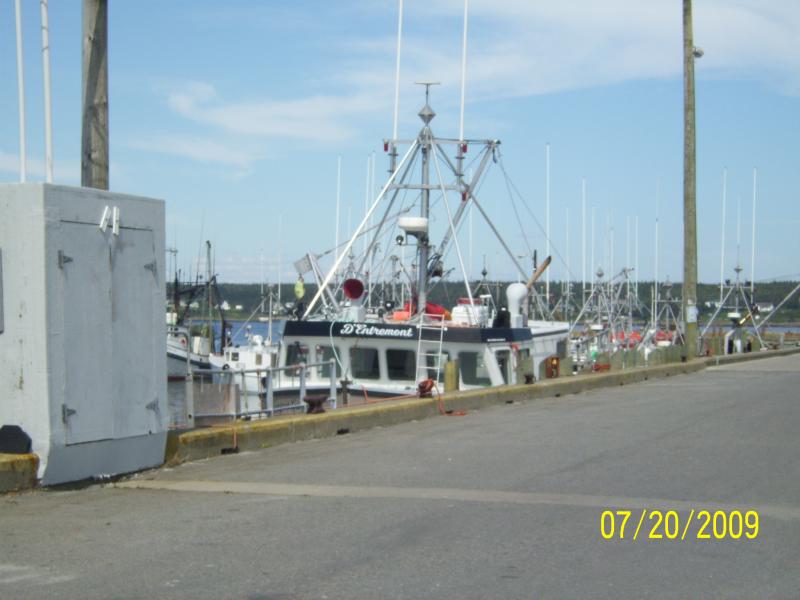 D'entremont boat on Dennis Point wharf. Something like the larges commercial fleet wharf left in ? will have to look it up when I have more time.