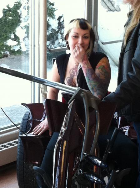 Dinah Deville; also presenter of trophies